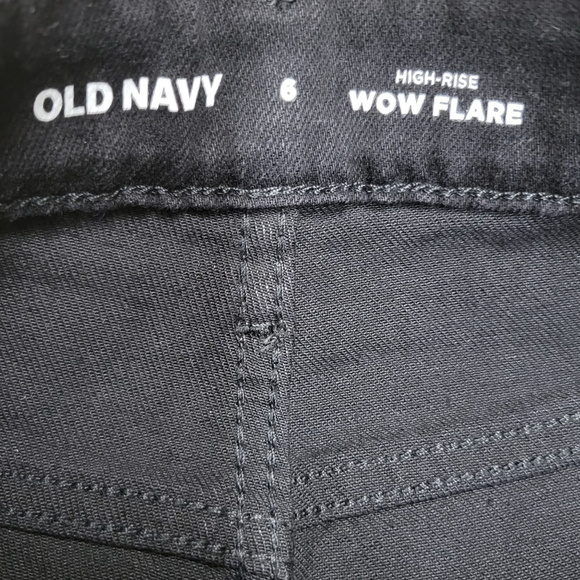 Old Navy High Rise Wow Flare Jeans Black Women Size 6 Waist 30" Inseam 32" NWT - Picture 9 of 10